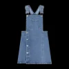 Salopette in denim da bambina
