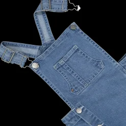 Salopette in denim da bambina
