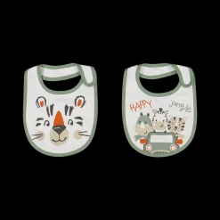 Set 2 bavaglini con animali della savana da bambino