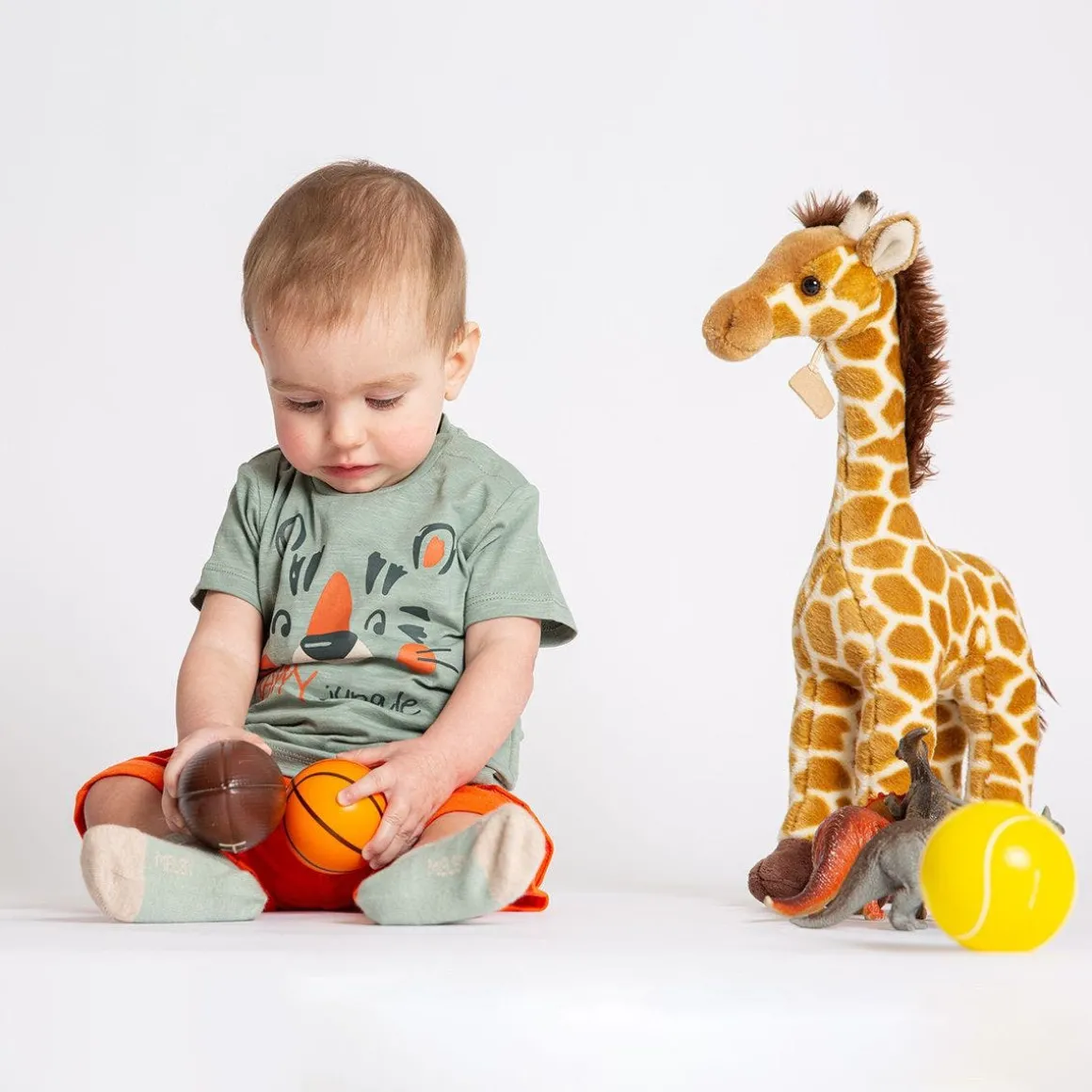 Set 2 calzini da bambino con animali della Savana