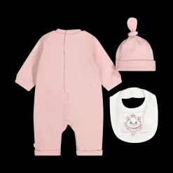 Set 3 pezzi in felpa misto cotone per neonata