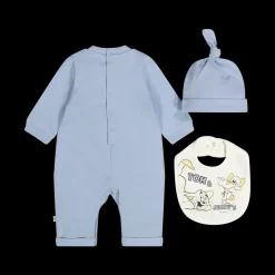 Set 3 pezzi in felpa misto cotone per neonato