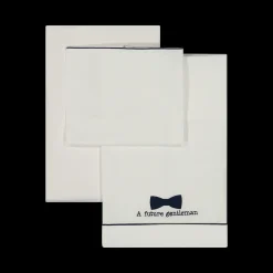 Set lenzuolo culla da neonato bianco e blu