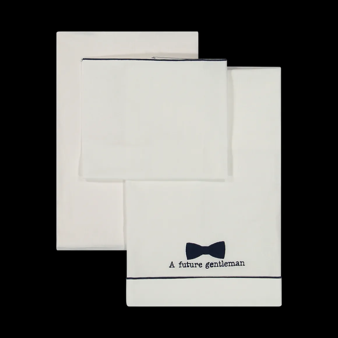 Set lenzuolo culla da neonato bianco e blu