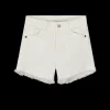 Short in bull denim stretch per bambina