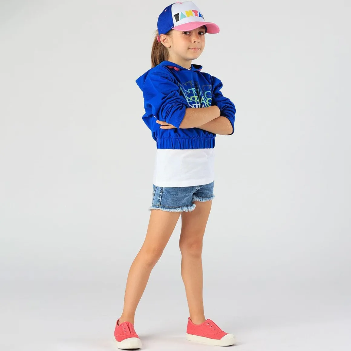 Short in denim da bambina