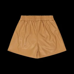 Shorts da bambina in ecopelle