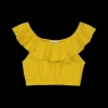 Top con balza per bambina