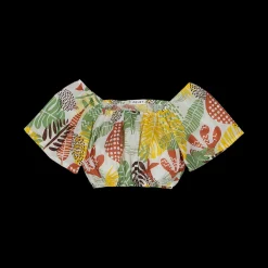 Top con stampa tropicale per bambina