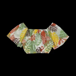 Top con stampa tropicale per bambina