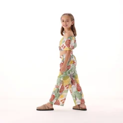 Top con stampa tropicale per bambina