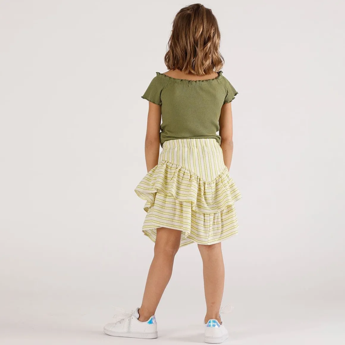 Top scollo a barchetta bambina