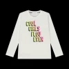 T-shirt a manica lunga con stampa da bambina