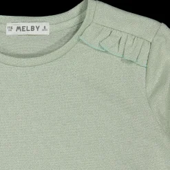 T-shirt a manica lunga in jersey lurex da bambina