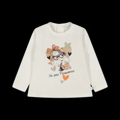 T-shirt a maniche lunghe in jersey stretch per neonata