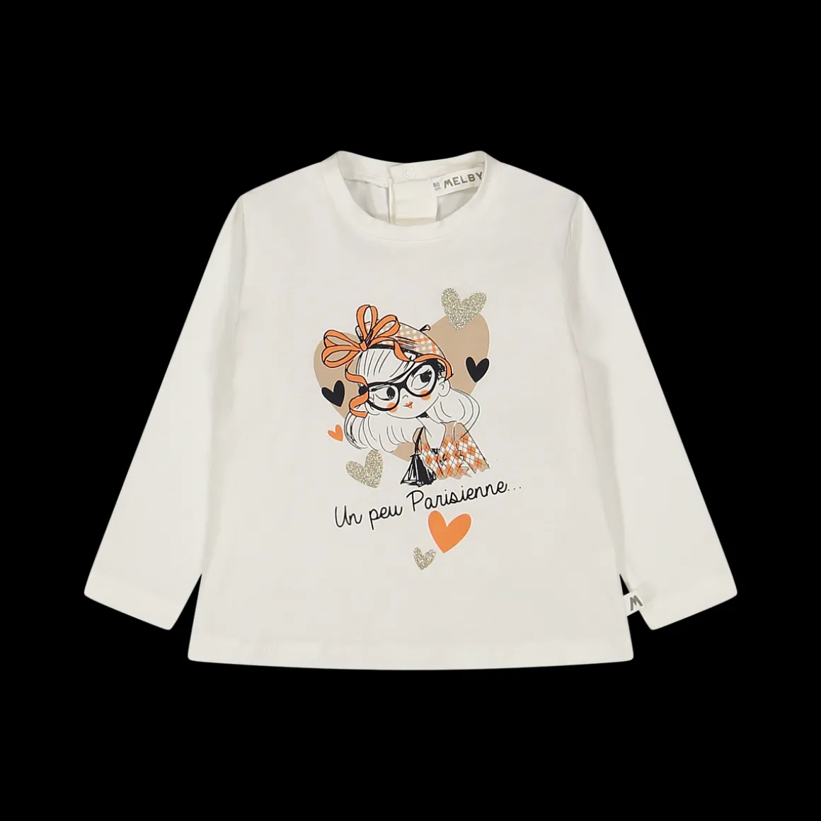 T-shirt a maniche lunghe in jersey stretch per neonata
