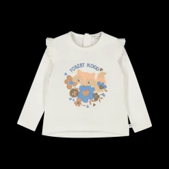 T-shirt a maniche lunghe in interlock per neonata