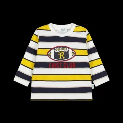 T-shirt a righe da bambino tema rugby