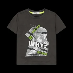 T-shirt asfalto con stampa per bambino