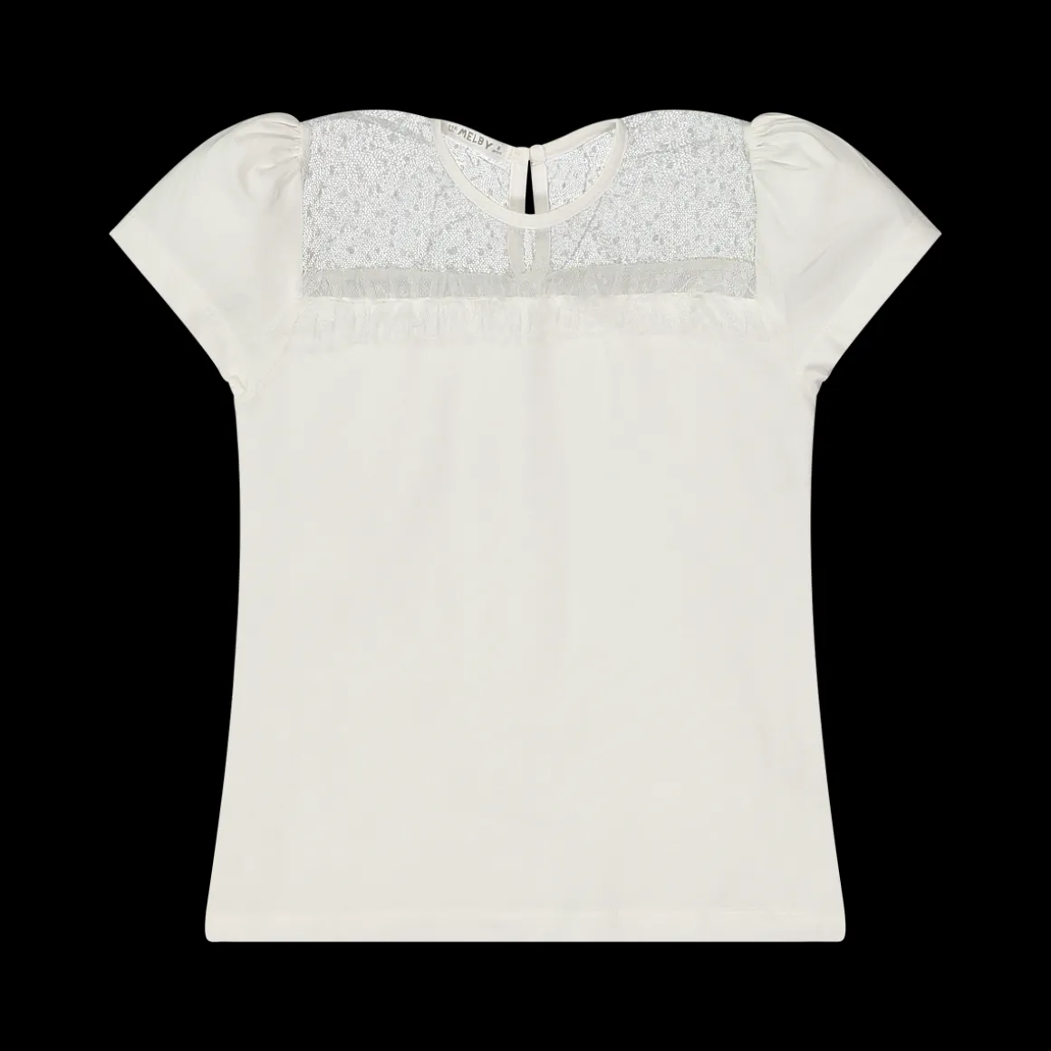 T-shirt bianca con tulle