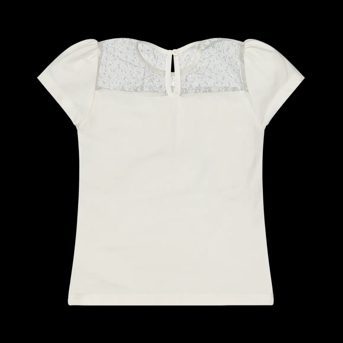 T-shirt bianca con tulle