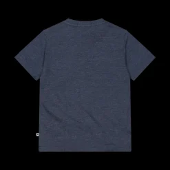 T-shirt blu mélange per bambino