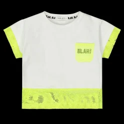 T-shirt boxy da bambina con rete