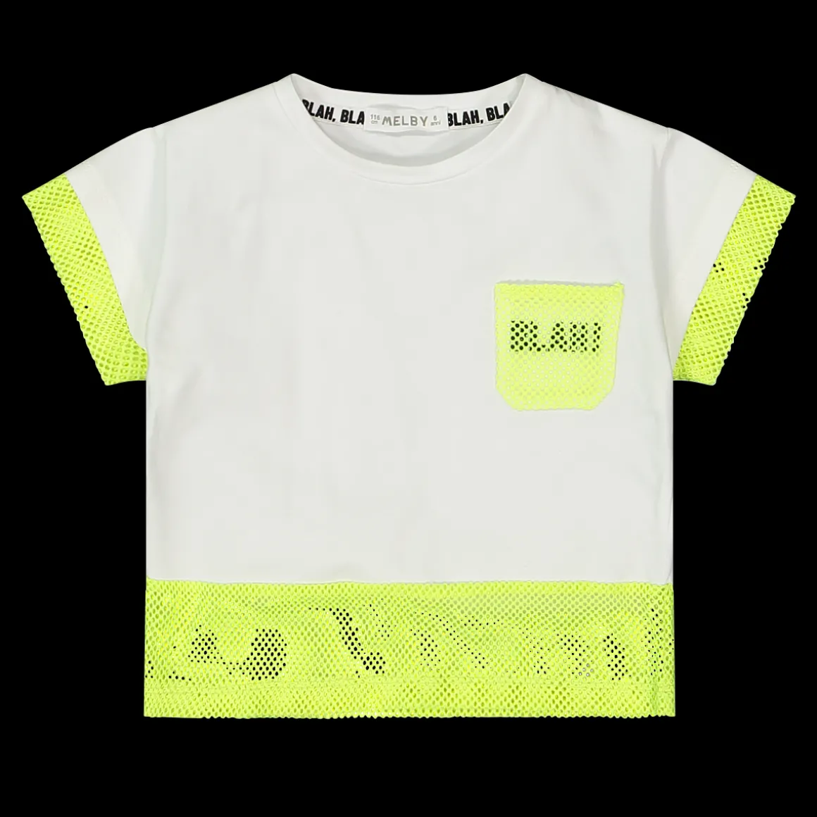 T-shirt boxy da bambina con rete