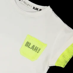 T-shirt boxy da bambina con rete