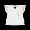 T-shirt con fiorellini ricamati per neonata