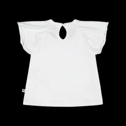 T-shirt con fiorellini ricamati per bambina