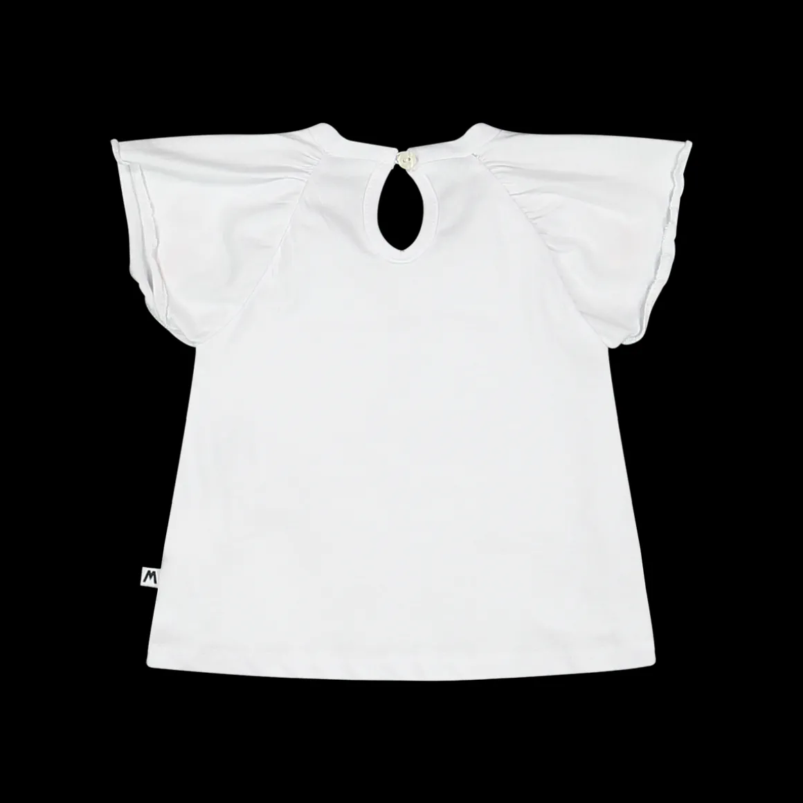 T-shirt con fiorellini ricamati per bambina