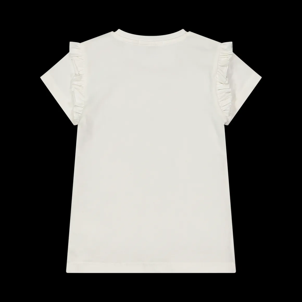 T-shirt con fiori e strass da bambina