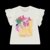 T-shirt con maniche ad aletta da bambina