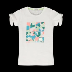 T-shirt con nodo su maniche bambina