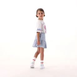T-shirt con paillettes per bambina