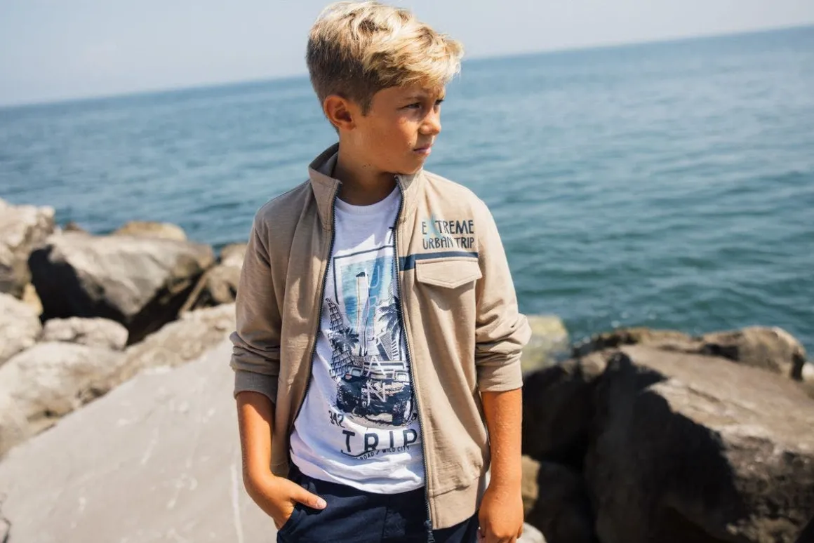 T-shirt con profili per bambino