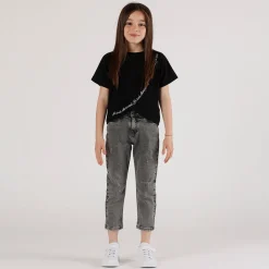 T-shirt con scritta elegante bambina