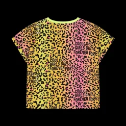 T-shirt con stampa animalier da bambina