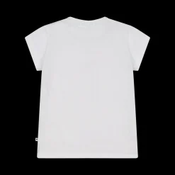 T-shirt con stampa e paillettes da bambina