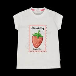 T-shirt con stampa gummy per bambina