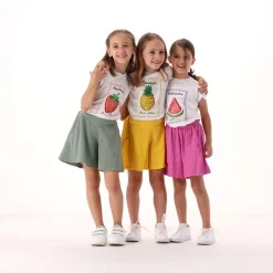 T-shirt con stampa gummy per bambina