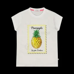 T-shirt con stampa gummy per bambina