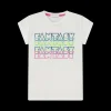 T-shirt con stampa multicolor da bambina
