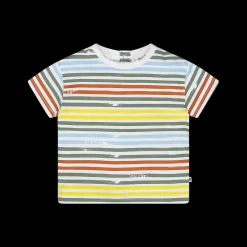 T-shirt con stampa rigata per neonato