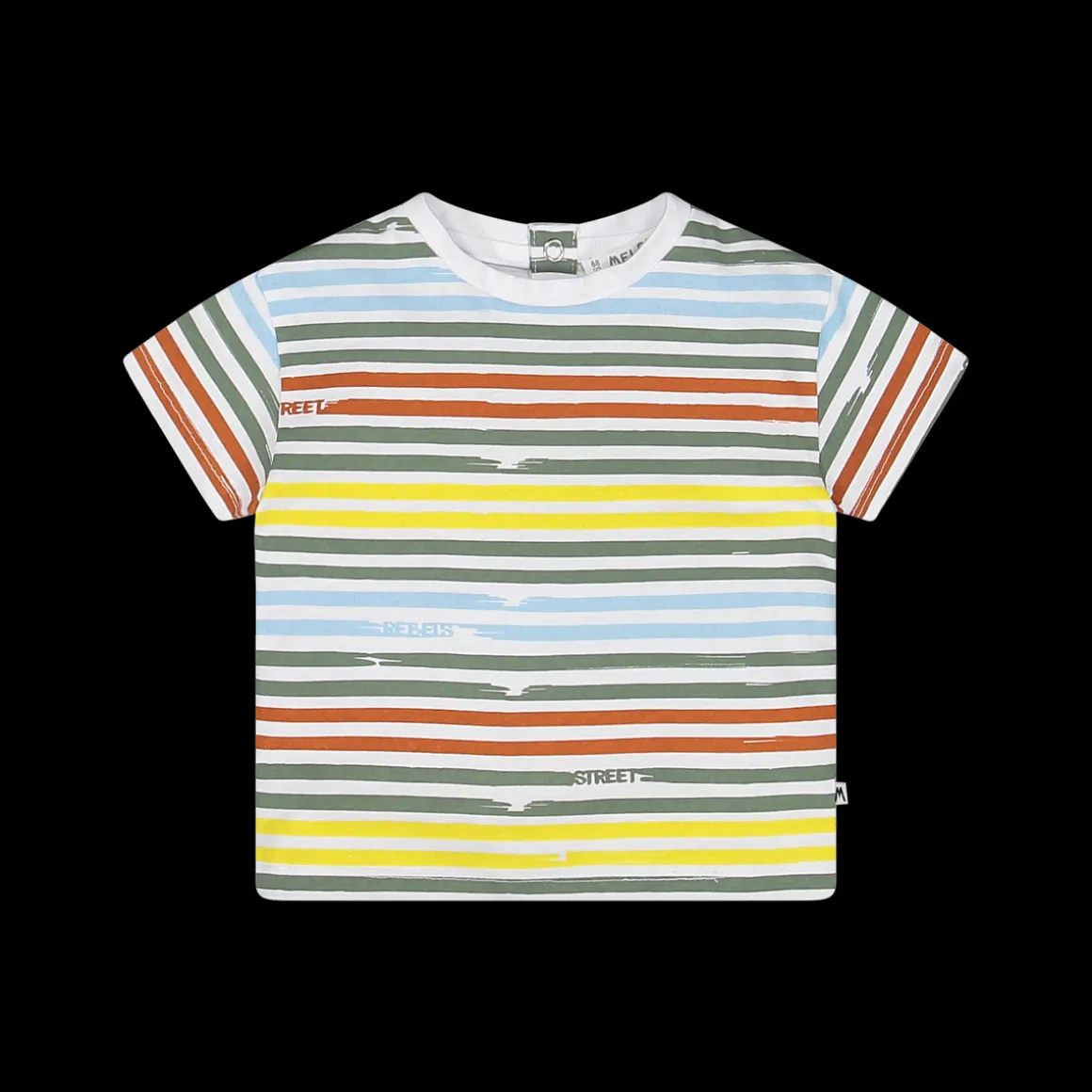 T-shirt con stampa rigata per neonato