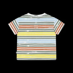 T-shirt con stampa rigata per neonato