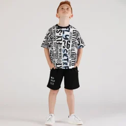T-shirt con stampa scritte da bambino