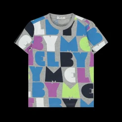 T-shirt da bambino con logo MELBY allover