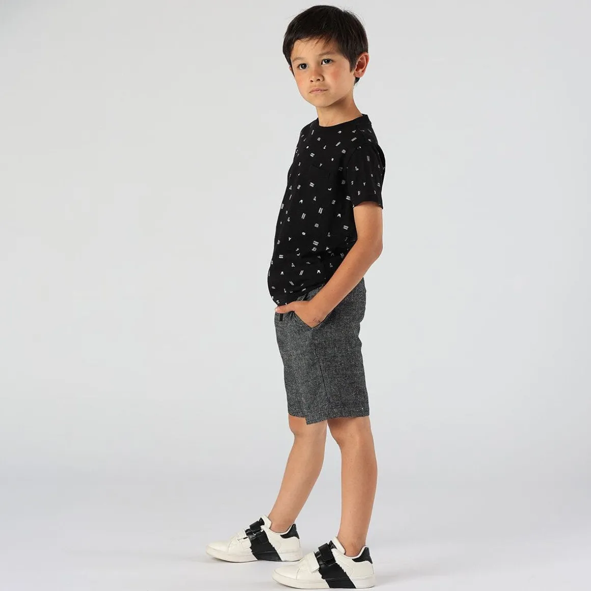 T-shirt da bambino con microstampa